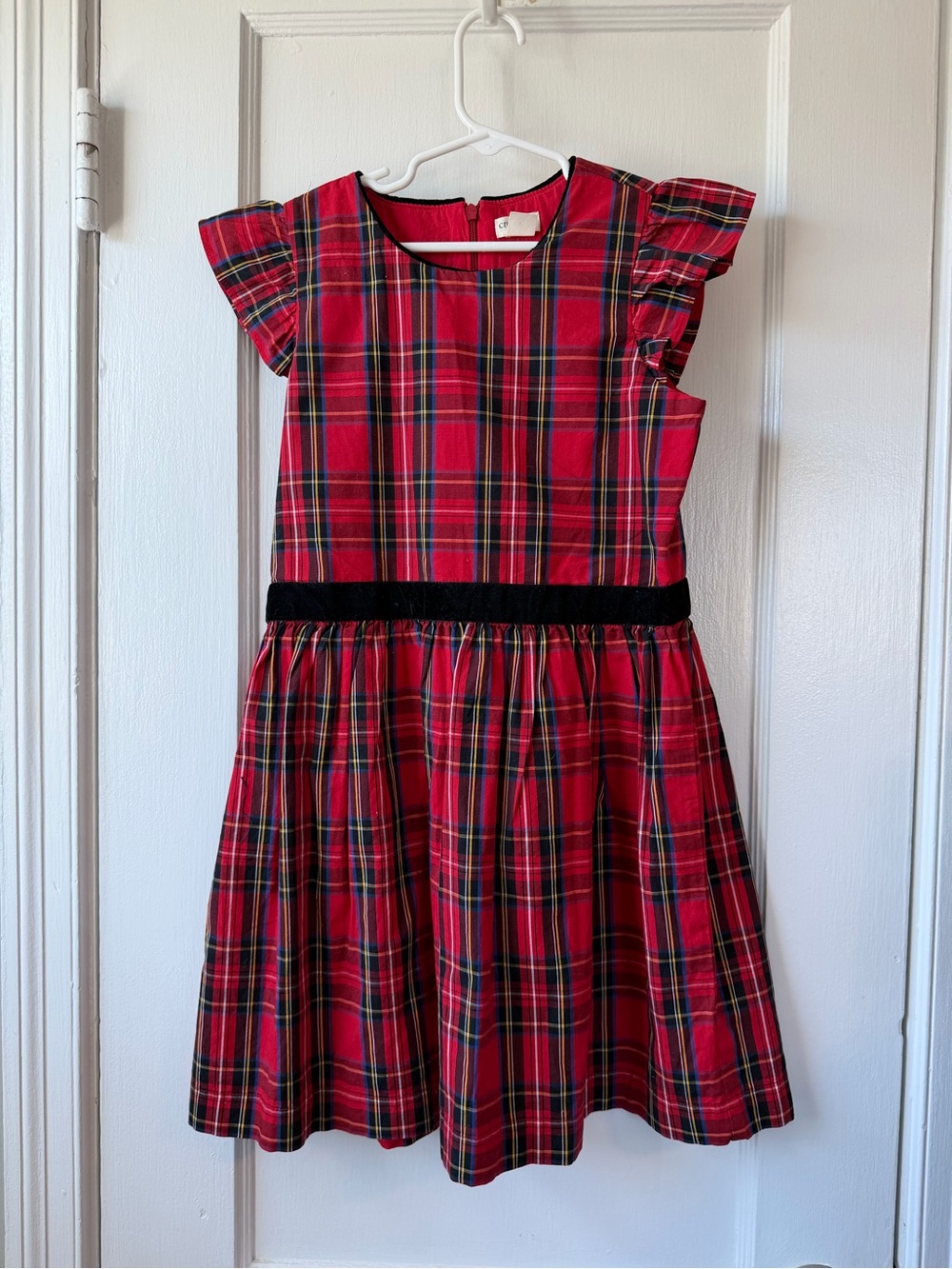 Crewcuts Red Tartan Dress with Black Waistband